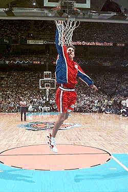 Brent Barry Hits The Free Throw Line Dunk