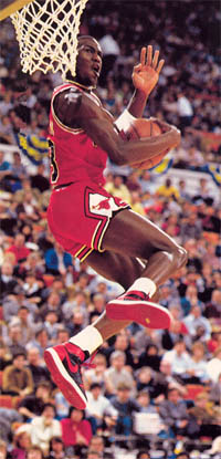 MJ Goes For A Cradle Dunk